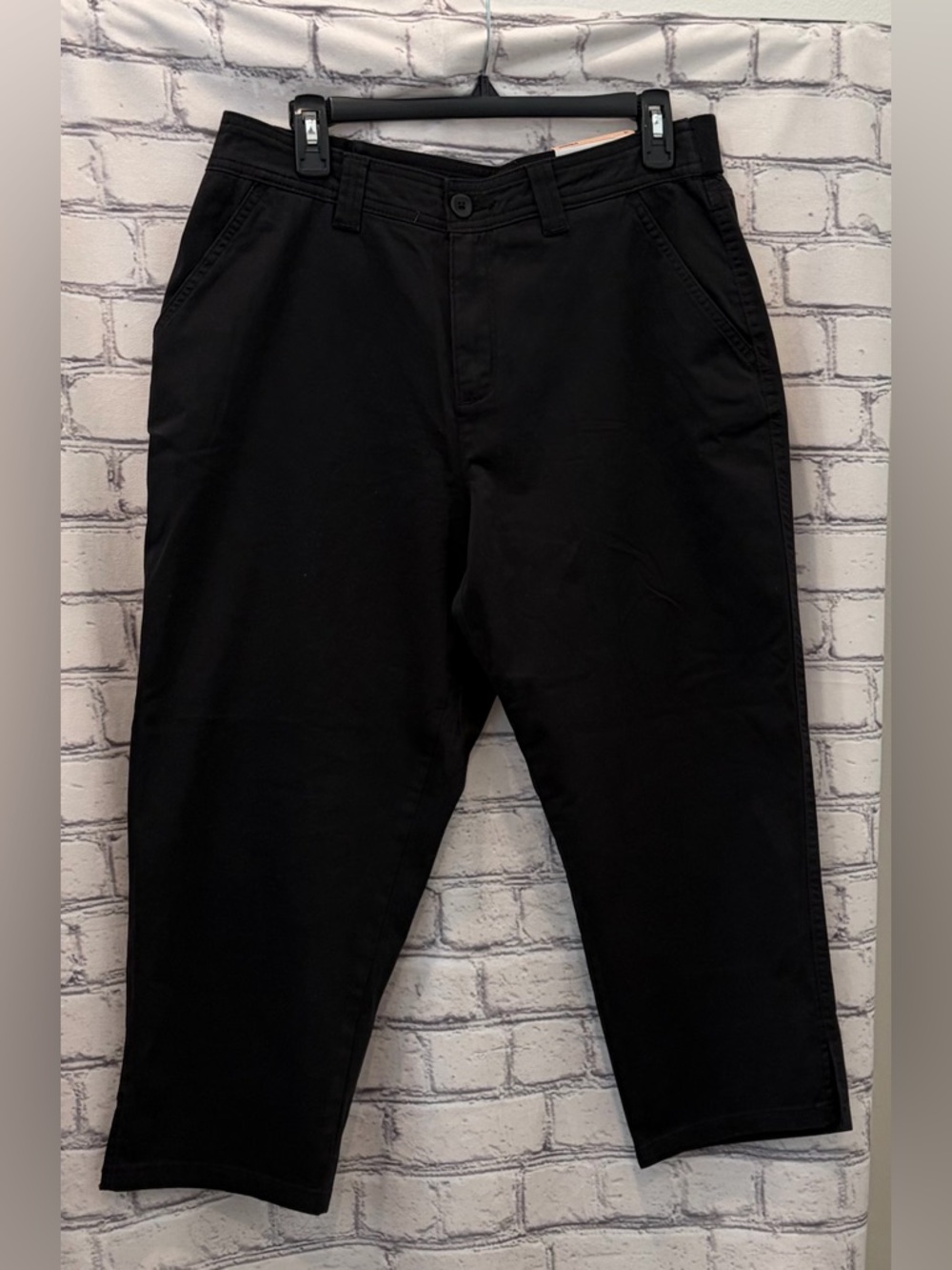Style & Co. Size :12 Women Black Straight Capri Pants Comfort Waist Mid Rise